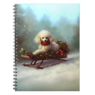 Poodle Weihnachtsschnee Winter Notizblock