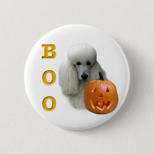 Poodle (weiß überzogen) Boo Button