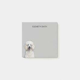 Poodle White Standard Dog Post-it Klebezettel