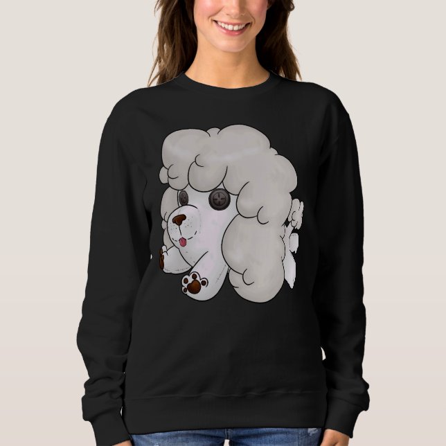 Poodle White Sweatshirt (Vorderseite)