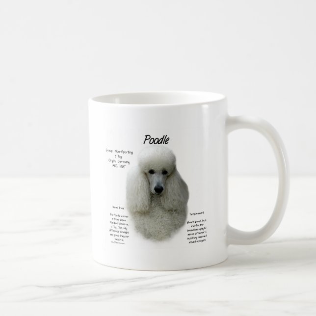 Poodle (wht) History Design Kaffeetasse (Rechts)