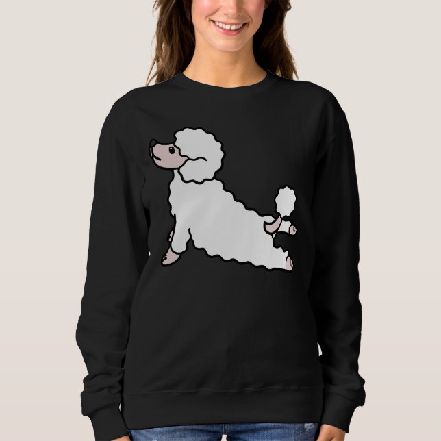 Poodle Yoga Sweatshirt (Vorderseite)