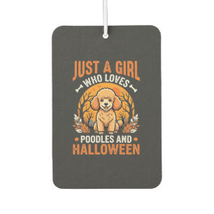 Poodles Halloween Mädchen Hunde Liebhaber Design_1 Autolufterfrischer
