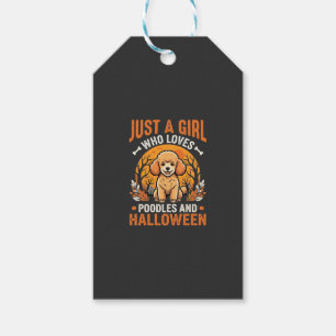 Poodles Halloween Mädchen Hunde Liebhaber Design_1 Geschenkanhänger