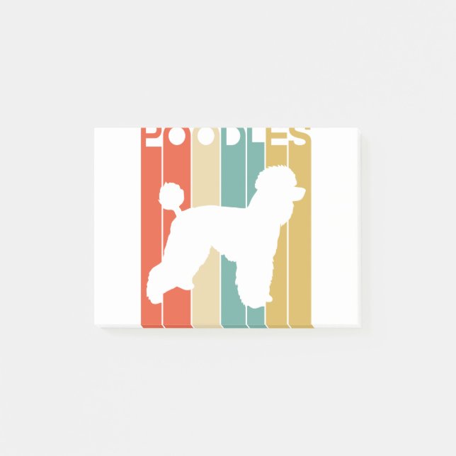 Poodles Post-it Klebezettel (Vorderseite)