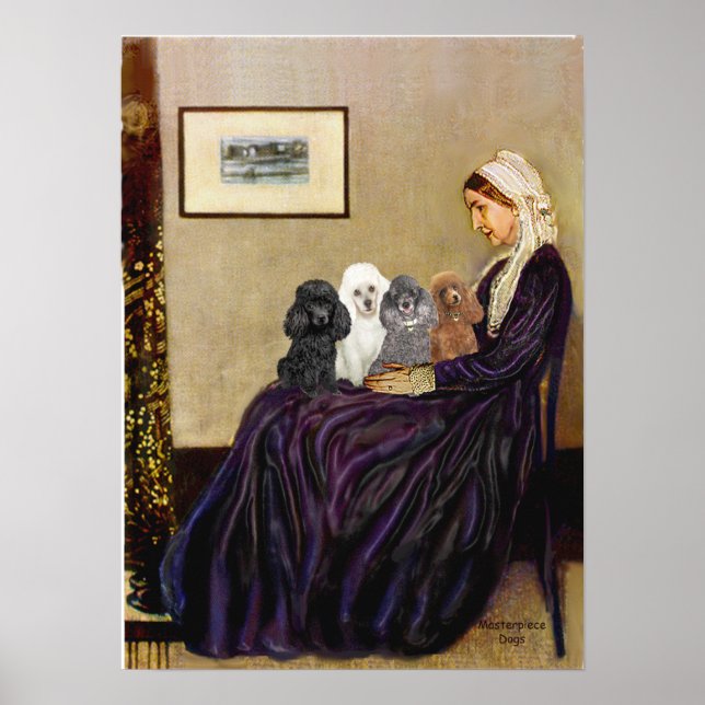 Poodles (vier) - Pfeifer Mutter Poster (Vorne)