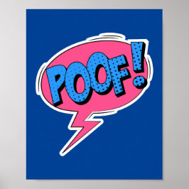 Poof! Whimsischer Pop Art Comic Burst Poster
