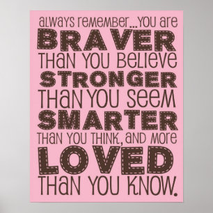 Pooh Bear Zitat Poster