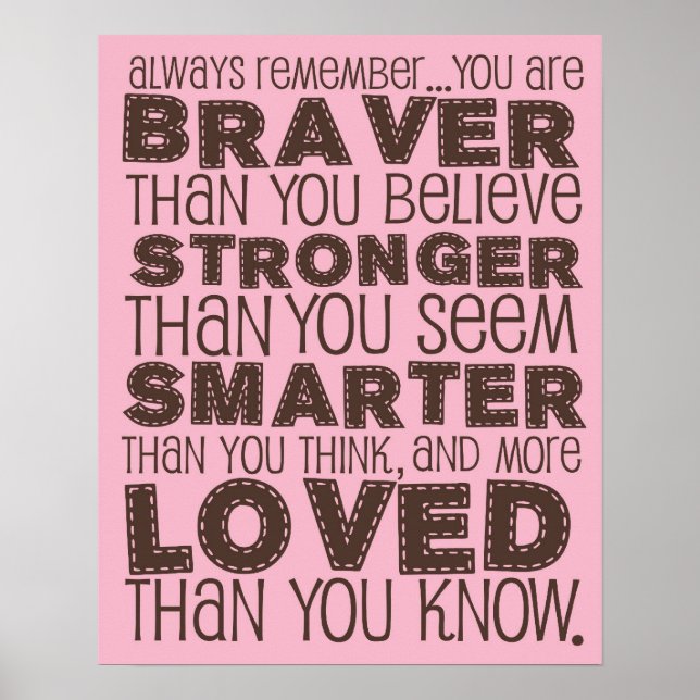 Pooh Bear Zitat Poster (Vorne)