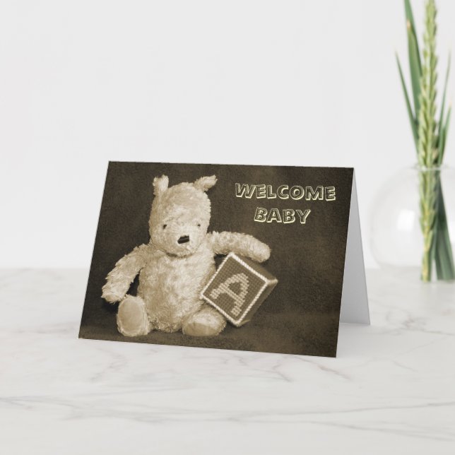 Pooh Welcomes Baby Karte (Vorderseite)