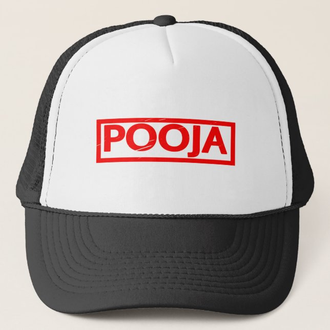 Pooja Briefmarke Truckerkappe (Vorderseite)