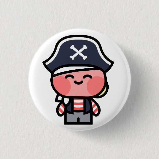 Pookah Piratenknopf Button (Vorderseite)