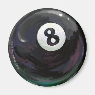 Pool 8 Ball Art Magnet