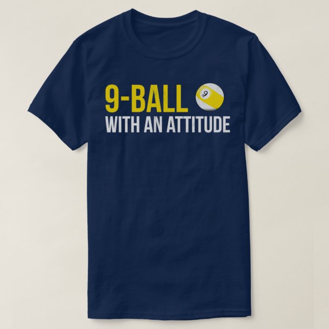 Pool 9 Ball mit Höhenlage T-Shirt (Design vorne)