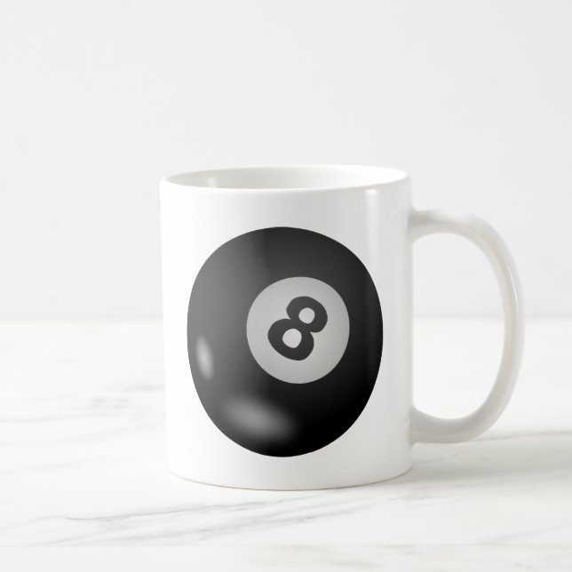 Pool - Ball acht Kaffeetasse (Rechts)