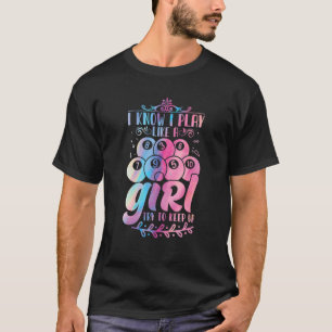 Pool Ball Player Frauen Snooker Girls Zitat Design T-Shirt