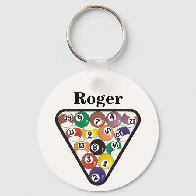 Pool Ball Rack Schlüsselanhänger (Vorderseite)