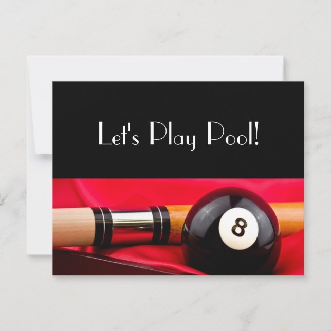 Pool Ball und Cue (Vorderseite)