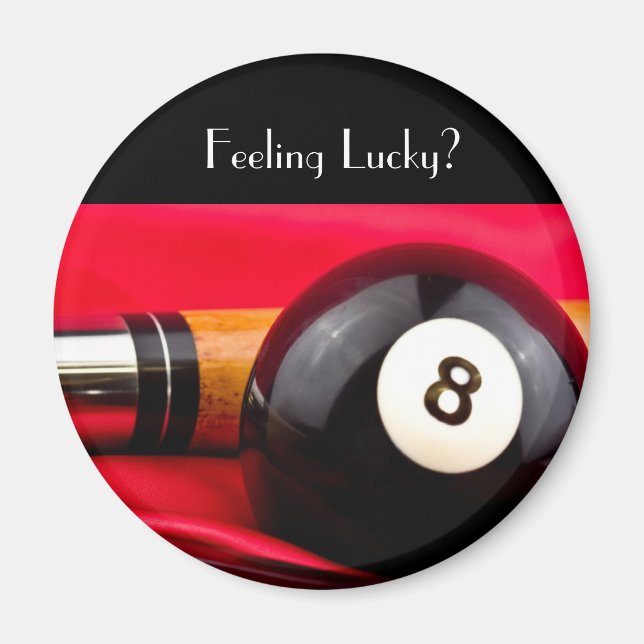 Pool Ball und Cue Magnet (Vorne)
