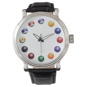 Pool-Bälle Armbanduhr