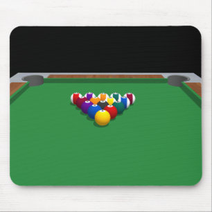 Pool-Bälle auf Tabelle: Modell 3D: Mousepad