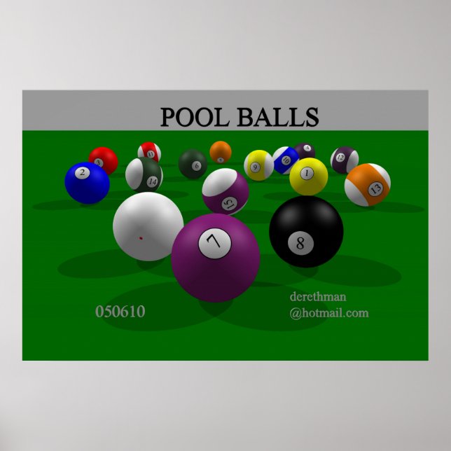 Pool Balls (Druck) Poster (Vorne)