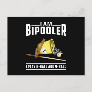 Pool Billiard Snooker 8 Ball Billiard Funny Gesche Postkarte