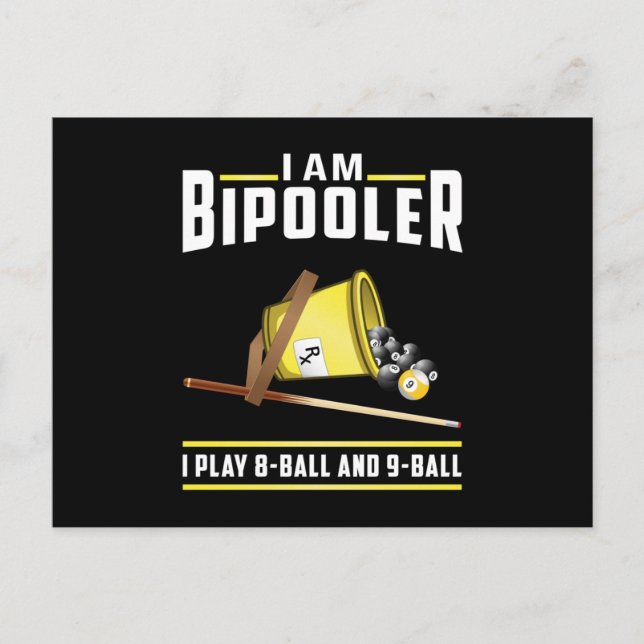 Pool Billiard Snooker 8 Ball Billiard Funny Gesche Postkarte (Vorderseite)
