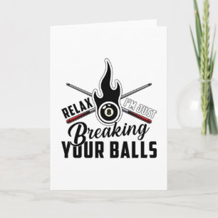 Pool Billiard Snooker 8 Ball Billiards Funny Gift Karte