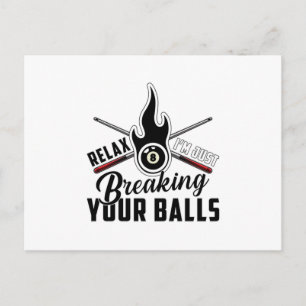 Pool Billiard Snooker 8 Ball Billiards Funny Gift Postkarte