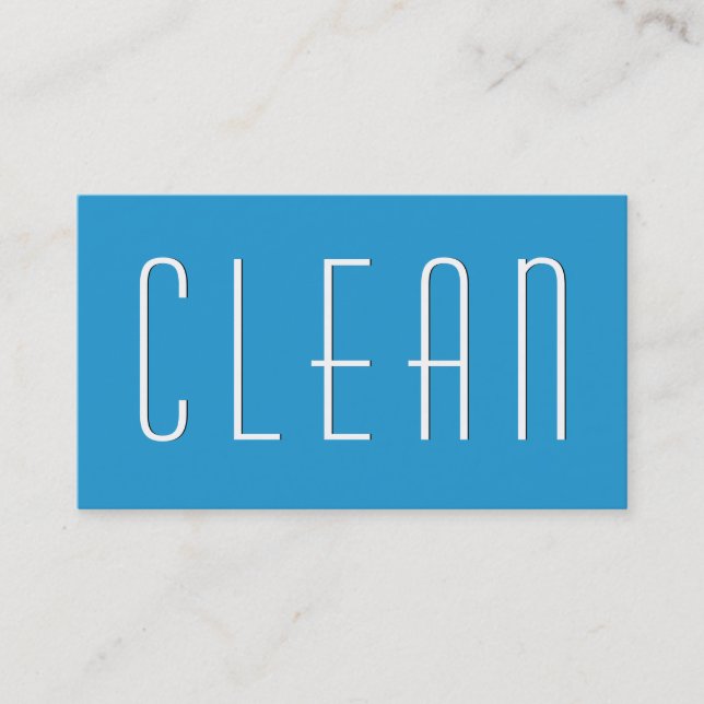 Pool Blue HOUSE CLEANING Simple Style V38A Visitenkarte (Vorderseite)