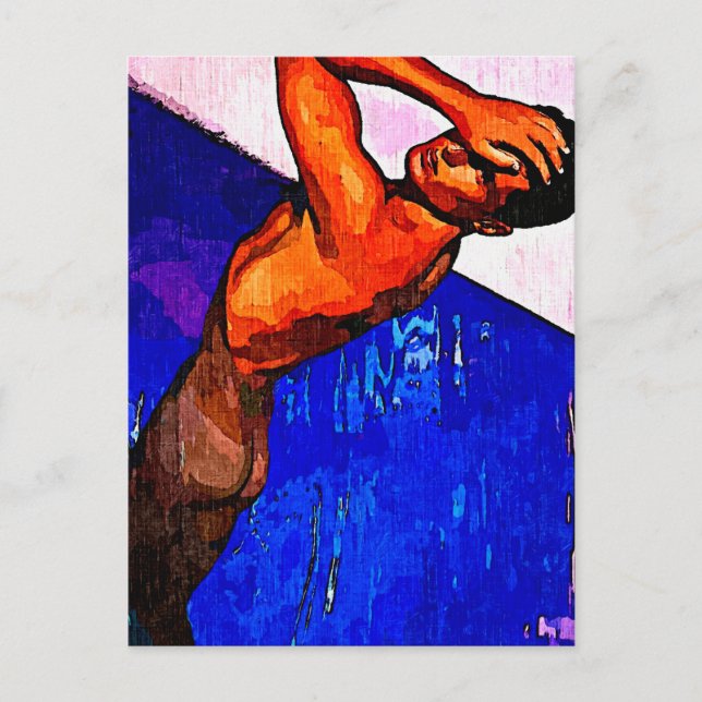 Pool Boy II V Postkarte (Vorderseite)