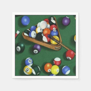 Pool-Bruch-Billard-Thema-Servietten Serviette