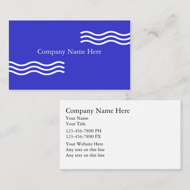 Pool Business Cards Visitenkarte (Vorne/Hinten)