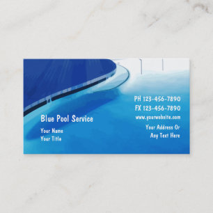Pool Business Cards Visitenkarte