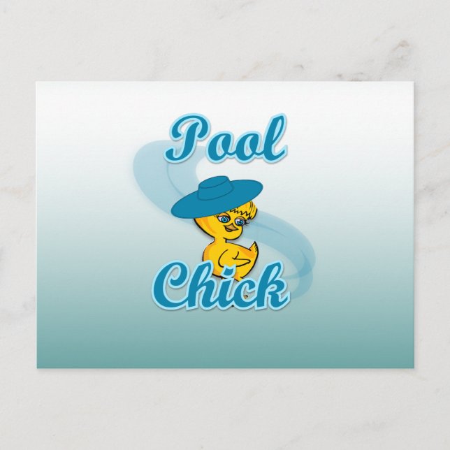 Pool Chick #3 Postkarte (Vorderseite)