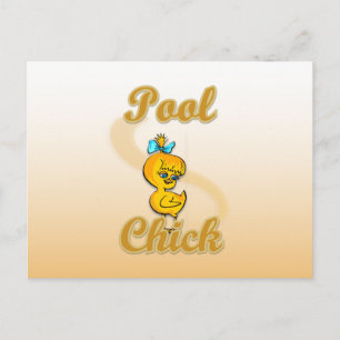 Pool Chick Postkarte