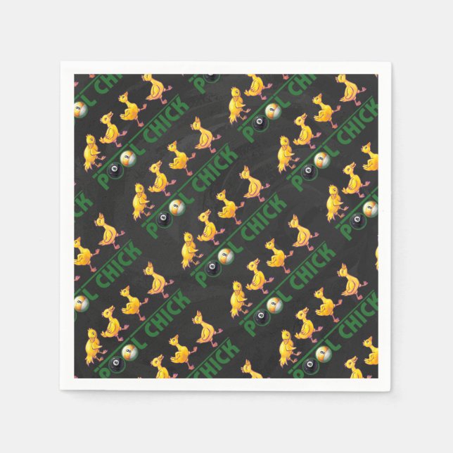 Pool Chick Serviette (Vorderseite)