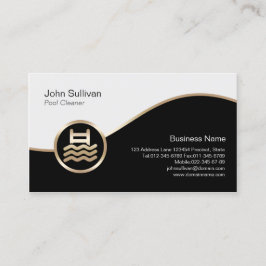 Pool Cleaner Business Card Pool Wassersymbol Visitenkarte