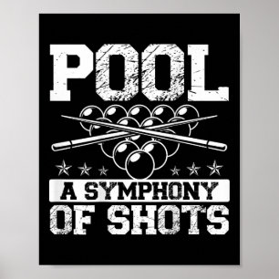 Pool eine Symphonie von Shots Ckprint Pool Player Poster