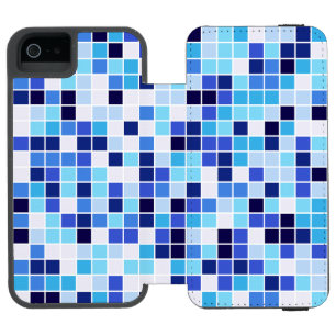 Pool Fliesen, Blaue Mosaikfliesen, Geometrisches M Incipio Watson™ iPhone 5 Geldbörsen Hülle