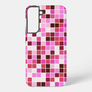 Pool Fliesen, rosa Mosaikfliesen, geometrisches Mu Samsung Galaxy Hülle