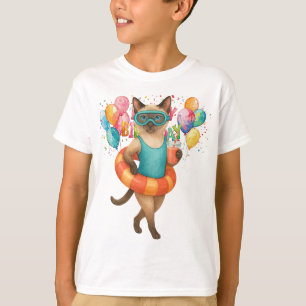 Pool-Geburtstagsfeier für Katzenliebhaber T-Shirt