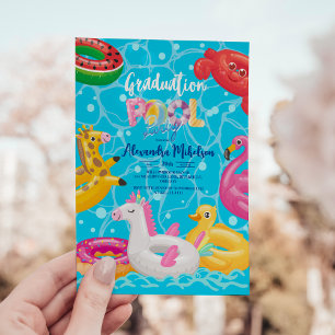 Pool Graduation Party Summer Grad Einladung