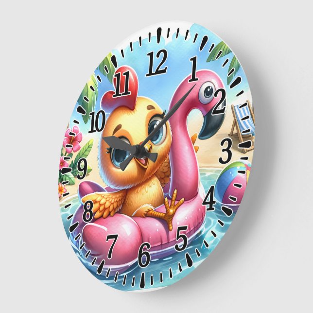 Pool Große Wanduhr (Winkel)