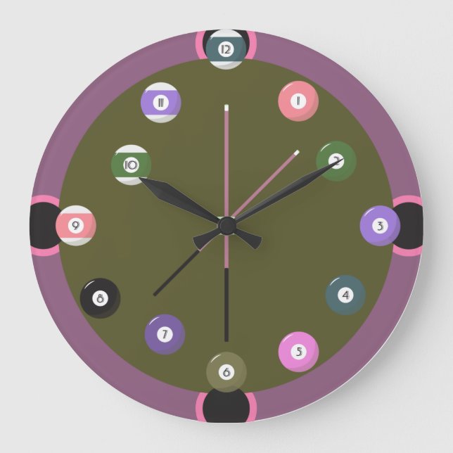 Pool Große Wanduhr (Vorderseite)