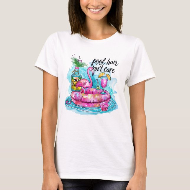 Pool Haare sind egal T-Shirt (Vorderseite)