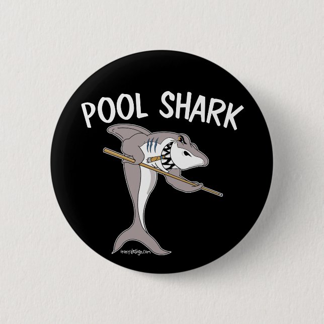 Pool-Haifisch Button (Vorderseite)