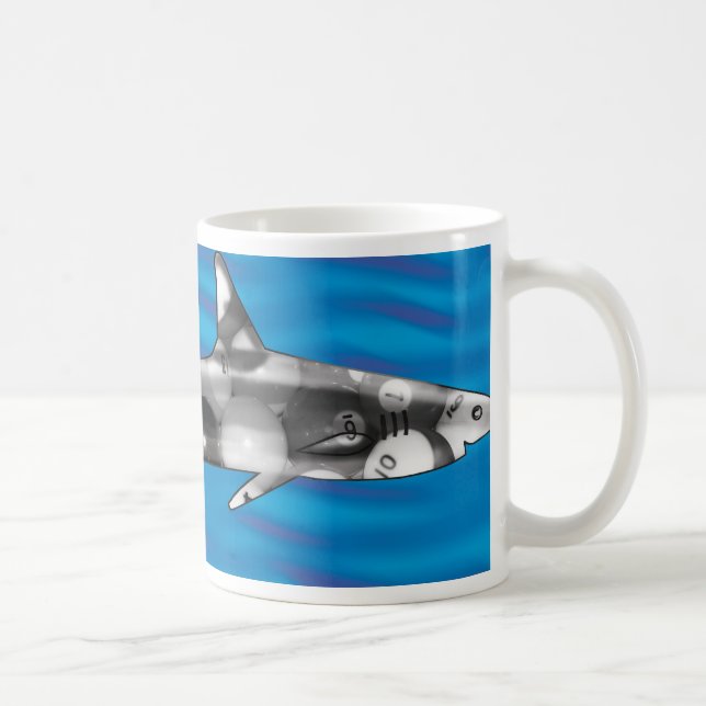 Pool-Haifisch Kaffeetasse (Rechts)