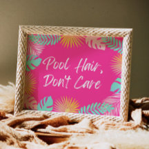 Pool Hair, keine Anmeldung | Party-Zeichen des Poo